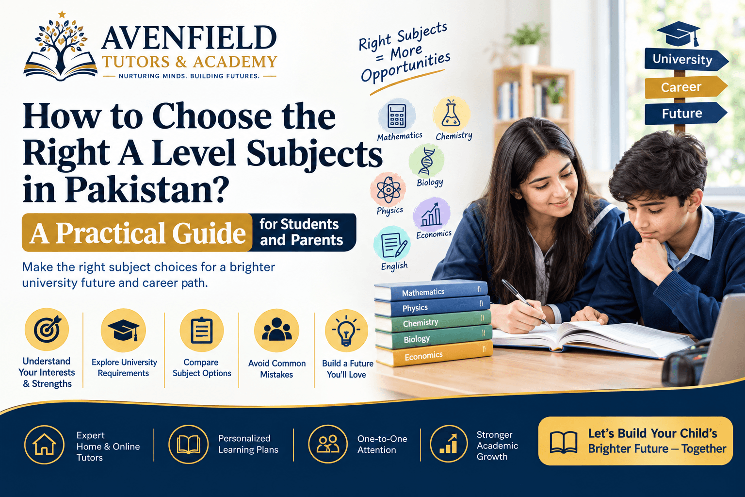 A Level students in Pakistan reviewing subject choices for university and career planning